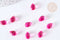 Perles gouttes cristal rose foncé 9mm, perle, x50 (G7298)