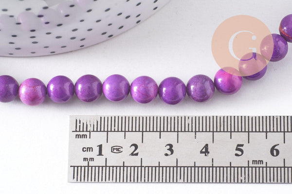 Perles howlite turquoise naturelle,perles pierre, howlite naturelle, perle turquoise,12-14-16-18mm, X5 (G8192)