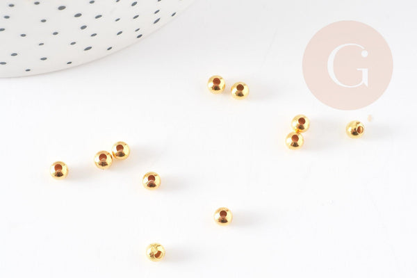 Perles intercalaires Dorées, perles dorées, perle intercalaire, fer doré, 4mm, x 10gr G1352