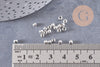 Perles intercalaires argentées,perles argent, métal argenté, 3mm-, x 5Gr (G1322)
