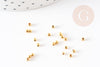 Perles intercalaires fer doré 2mm, x10gr (G2444)