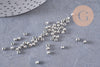Perles intercalaires fer platine 3mm, x10gr (G2603)