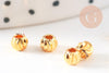 Perles intercalaires laiton doré 24k, perle texturée,perle intercalaire, perles dorées, création bijoux, x 10,4mm G5247