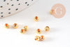 Perles intercalaires laiton doré 24k, perle texturée,perle intercalaire, perles dorées, création bijoux, x 10,4mm G5247