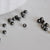 Perles intercalaires noires métalgun 3mm, x10 grammes (G2441)