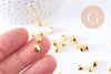 Perles intercalaires nuggets zamac doré vieilli 6x5mm, x40 (G10686)