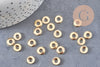 Perles intercalaires rondelles acier 304 inoxydable doré 8mm, x20 (G3464)