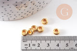 Perles intercalaires rondelles zamac doré 7mm, x50 (G10938)