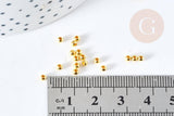 Perles intercalaires rondes laiton doré 2.4mm, x 1Gr (G9841)