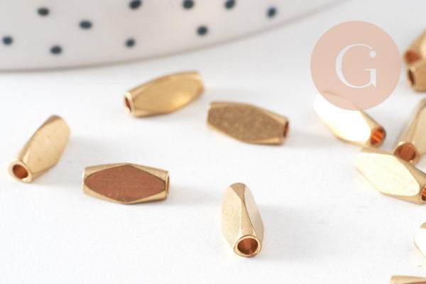 Perles intercalaires tube laiton brut 8.5mmperle laiton, perle dorée,création bijoux, laiton brut,x 30-G1500