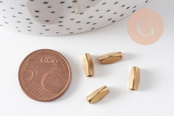 Perles intercalaires tube laiton brut 8.5mmperle laiton, perle dorée,création bijoux, laiton brut,x 30-G1500