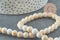 Perles jade blanc et or, perles rondes, jade mashan bleu,pierre naturelle, 8mm, fil de 40cm, x1 (G1800)