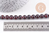 Perles jade bordeaux 2mm, jade naturel, perle pierre, pierre précieuse,8mm,fil complet de 38,5 cm (G2907)