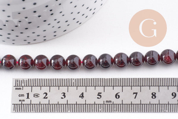 Perles jade bordeaux 2mm, jade naturel, perle pierre, pierre précieuse,8mm,fil complet de 38,5 cm (G2907)