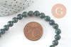 Perles jaspe kambaba vert,perle ronde, jaspe vert,pierre naturelle,perle jaspe,perle pierre,le fil de 65 perles,6mm, x1(G2503)
