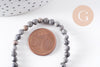 Perles jaspe picasso gris naturel 4mm,perles rondes, jaspe gris,pierre naturelle,perles jade,perles pierre,le fil de 83 perles, x1 (G0943)