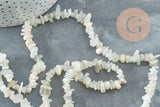 Perles nuggets pierre de lune 5-8mm, x1 fil de 80cm (G5495)