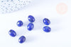 Perles ovale howlite teintée bleu foncé 10x8mm, x5 (G6460)