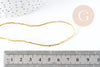 Perles petit tube hématite de synthèse dorée 1x1.5m, pierre, fil de 40cm x1 (G9099)
