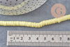 Perles polymère jaune heishi 6mm, fil de 40cm, x1 (G0769)