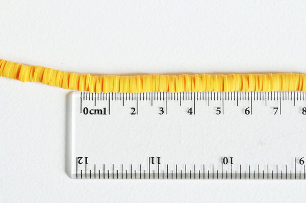 Perles polymère orange heishi 6mm,fabrication bijoux, Perles plastique,perle disque, 6mm,le fil de 320 perles-G0712