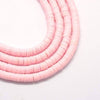 Perles polymère rose clair 4mm,x1 fil de 380 perles (G2346)