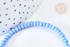 Perles porcelaine abacus bleu tendre 4x3mm, x1 fil de 38cm (G7811)