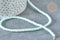 Perles porcelaine abacus vert pâle 4x3mm, fil de 38cm, x1 (G7810)