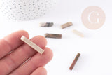 Perles rectangle jaspe naturel 10-30mm, x13 (G9081)