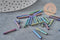 Iridescent Black Glass Tube Seed Beads, Craft Supplies, Metallic Black Glass, Long Tube, 20mm x 2mm, x 5gr G0690