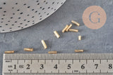 Textured gold tube seed beads 6mm x 2mm, seed beads for jewelry making, gold tube bead, x 10gr G2460