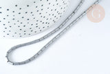 Perles rocaille Tube gris métallisé mat 4.5x2.5mm,perle tissage rocaille, perles rocaille ,perle tube Doré, x1 (G7340)