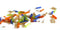 Perles rocaille Tube multicolore, perles rocaille multicolores,perles métallisées ,6mm x 2mm, x 5gr G0283