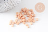 Perles rocaille carré verre rectangle orange clair,création bracelet, perle tila,4.5mm,2 trous, x50 (4.8GR) (G7490)
