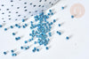 Perles tube verre bleu foncé métallisé mat façon Delica miyuki, x1 Sachet 8g (G7776)