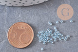 Perles rocailles miyuki bleu ciel, Perle rocaille japonaise Aqua Mist Lined Crystal ,perle rocaille perlage,15/0, 1.5mm, Sachet 10g (G3952)