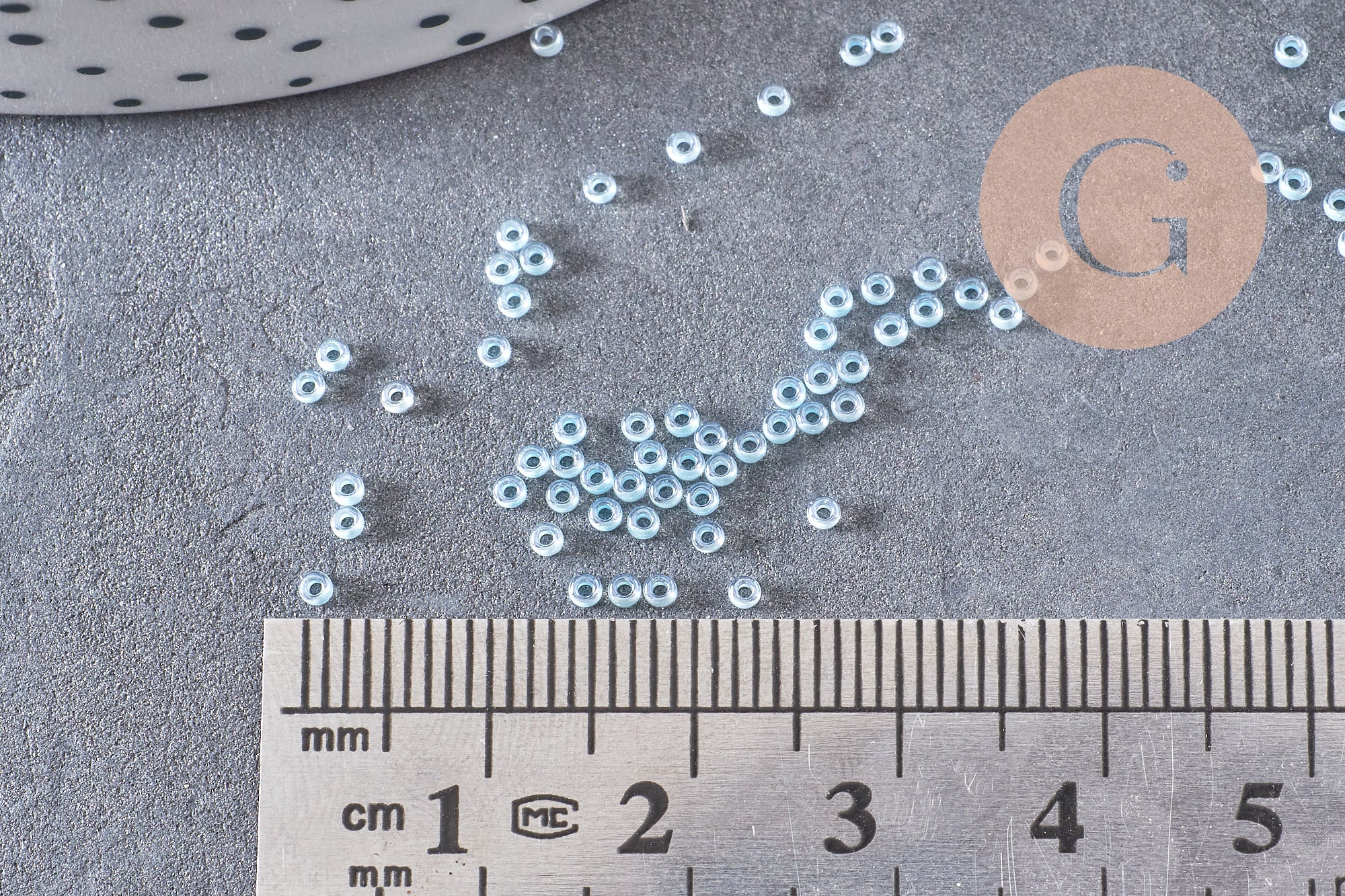 Perles rocailles miyuki bleu ciel, Perle rocaille japonaise Aqua Mist Lined Crystal ,perle rocaille perlage,15/0, 1.5mm, Sachet 10g (G3952)