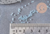 Perles rocailles miyuki bleu ciel, Perle rocaille japonaise Aqua Mist Lined Crystal ,perle rocaille perlage,15/0, 1.5mm, Sachet 10g (G3952)