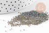 Perles rocailles miyuki noir irisé, Perles de rocaille japonaise Dark Line Peridot ,perle rocaille perlage,15/0, 1.5mm, Sachet 10g (G3955)