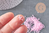 Perles rocailles miyuki rose, Perle rocaille japonaise Pink Lined Crystal ,perle rocaille perlage,15/0, 1.5mm, Sachet 10g (G3953)