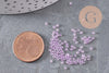 Perles rocailles miyuki violet nacré, Perles de rocaille japonaise Orchid Lined Crystal ,perle perlage,15/0, 1.5mm, Sachet 10g (G3957)