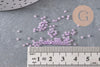 Perles rocailles miyuki violet nacré, Perles de rocaille japonaise Orchid Lined Crystal ,perle perlage,15/0, 1.5mm, Sachet 10g (G3957)