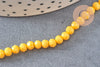 Perles rondelle cristal jaune 4x3mm, fil de 41 cm, x1 (G4072)