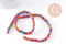 Perles rondelles coquillage naturel multicolore heishi 5-7mm,perle rondelle coquillage multicolore, création bijoux, fil de 200 perles, x1 (G5851)
