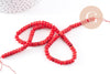 Perles rondelles corail rouge 6-7mm, fournitures créatives, perles corail, fabrication bijoux, corail naturel, fil de 106 perles (G2299)