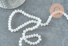 Perles rondelles cristal blanc irisé facetté 6x4mm, x1 fil de 42 cm (G6137)