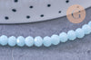 Perles rondelles cristal bleu ciel facette 4x3mm, fil de 41cm x1 (G10614)