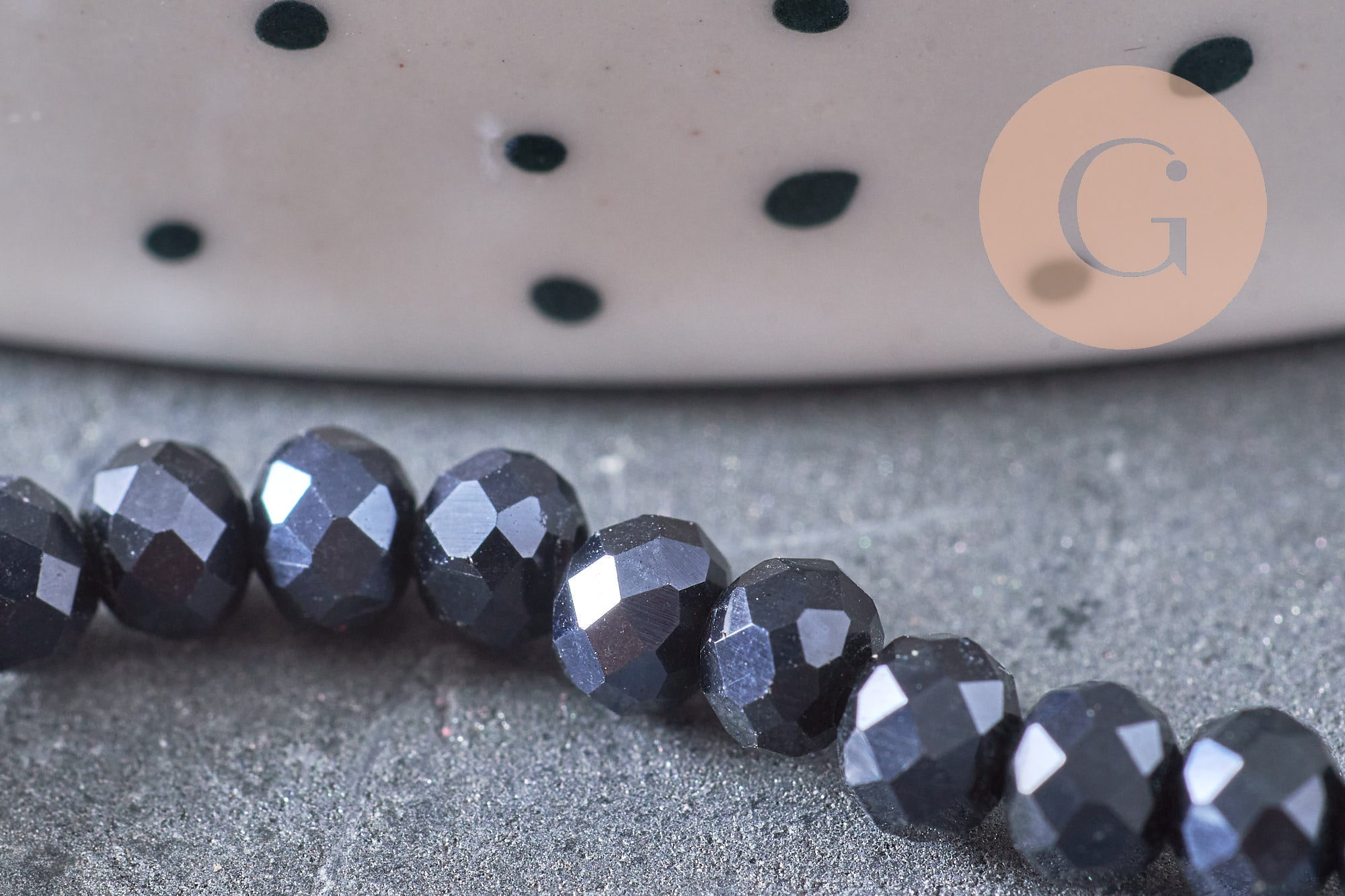 Perles rondelles cristal irisé 3mm, fil de 42cm, x1 (G0149)