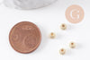 Perles rondelles intercalaires texturées zamac doré 4.5mm, x20 (G10094)