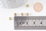 Perles rondelles intercalaires texturées zamac doré 4.5mm, x20 (G10094)